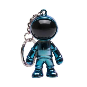 Wholesale 3D Three-dimensional Astronaut Robot Spaceman Keychain Colorful ABS Keyring Bag Car Keychain Pendant