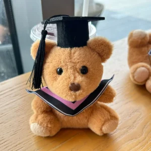 Mini Graduation Teddy Bear Plush Keychain Cute Stuffed Bear with Glasses Graduation Gift for Students Commencement Souvenir