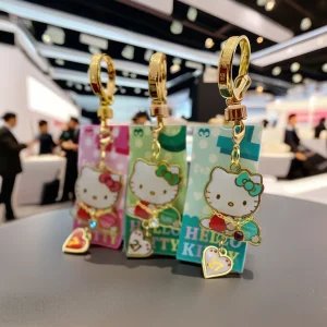Custom Hello Kitty Metal Key Chain Design Promotional Key Ring Souvenir Cartoon Gift