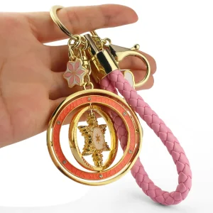 Personalized Cute Plant Sun Flower 3d Cute Soft Hard Enamel Key Chain Anime Cute Metal Customised Keychain