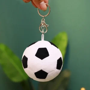 9CM Simulation Soccer Football Plush Keychain Stuffed Soft Ball Kids Toy Cute Bag Pendant Children Presents Basketball Keychain